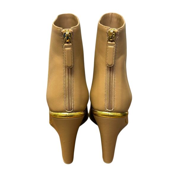 Chanel Tan Black Two Tone Interlocking CC Logo Wedge Boots Womens 39.5 / US 9.5 - Picture 7 of 14